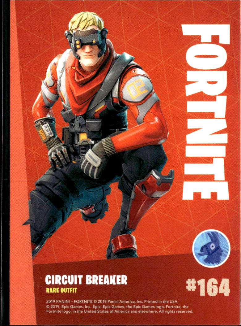 2019 Panini Fortnite #164 Circut breaker rare outfit