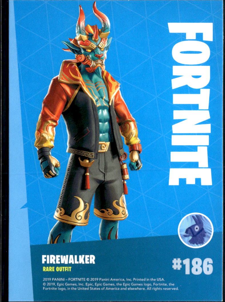 2019 Panini Fortnite #186 Firewalker rare outfit