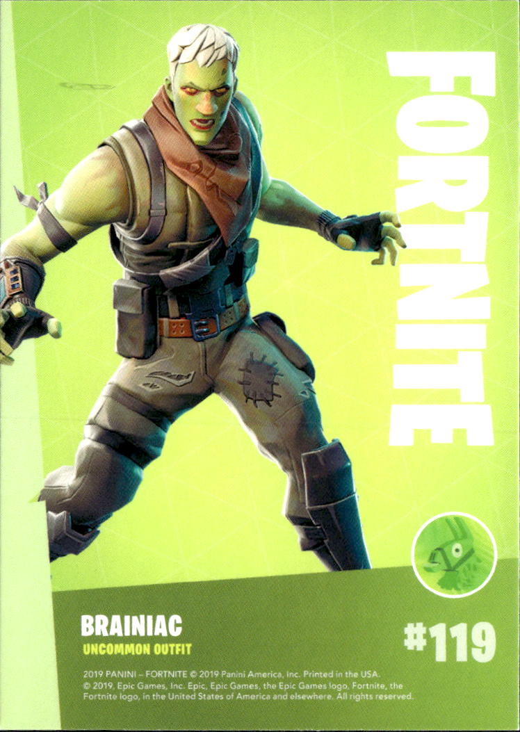 2019 Panini Fortnite #119 Brainiac uncommon outfit