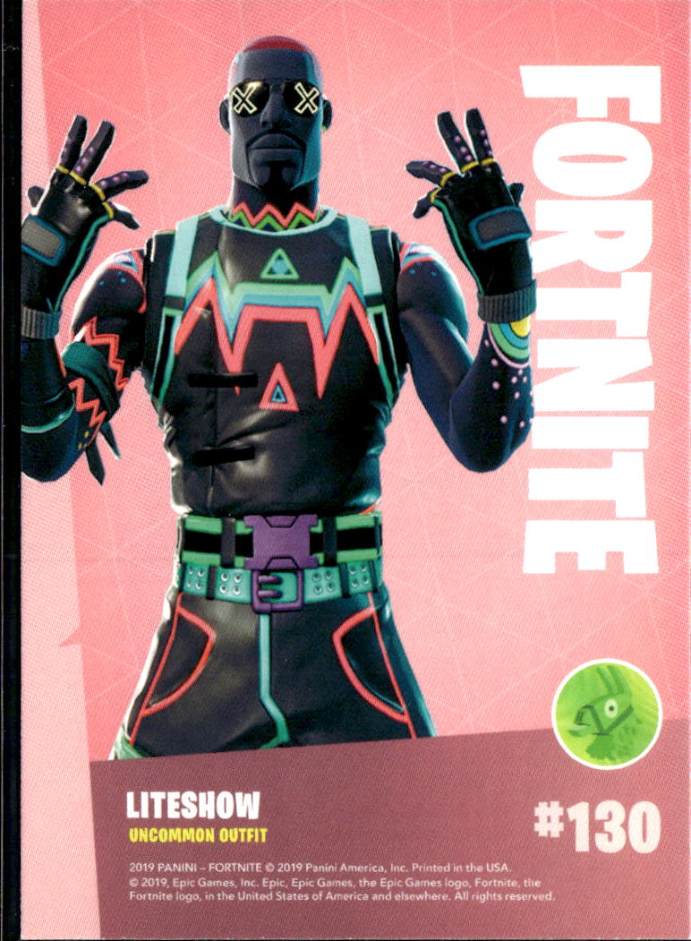 2019 Panini Fortnite Series 1 #130 Liteshow uncommon outfit