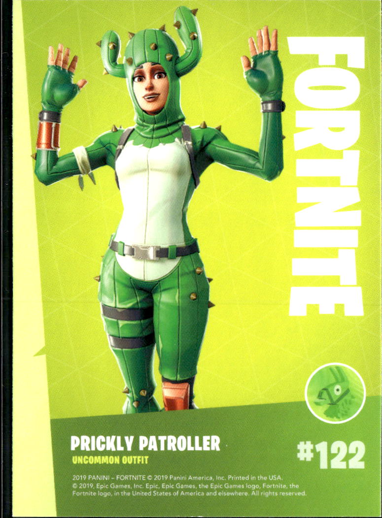 2019 Panini Fortnite #122 Prickly Patroller uncommon outfit