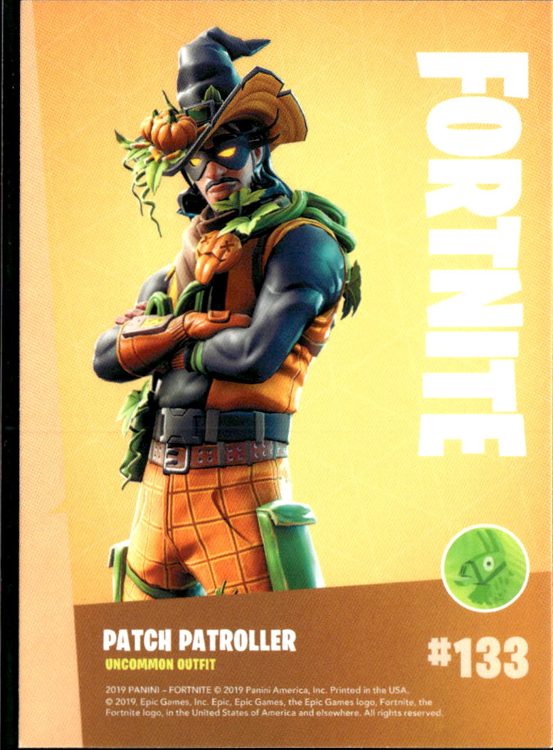 2019 Panini Fortnite #133 Patch patroller uncommon outfit