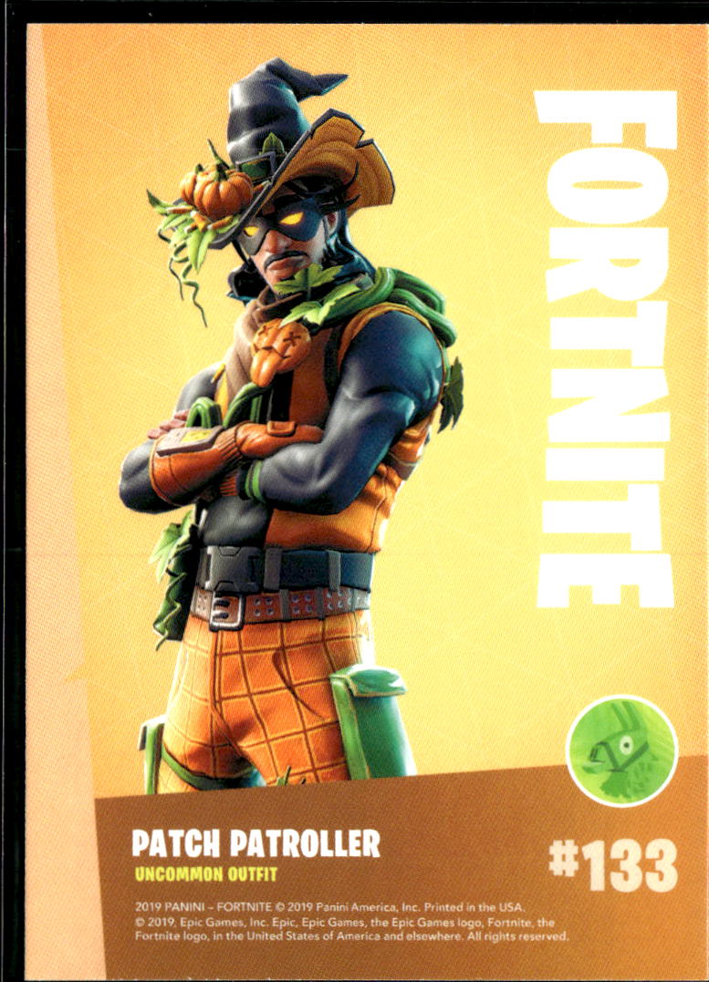 2019 Panini Fortnite #133 Patch patroller uncommon outfit