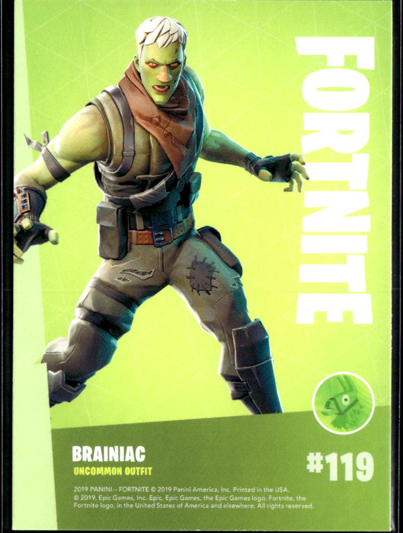 2019 Panini Fortnite #119 Brainiac uncommon outfit