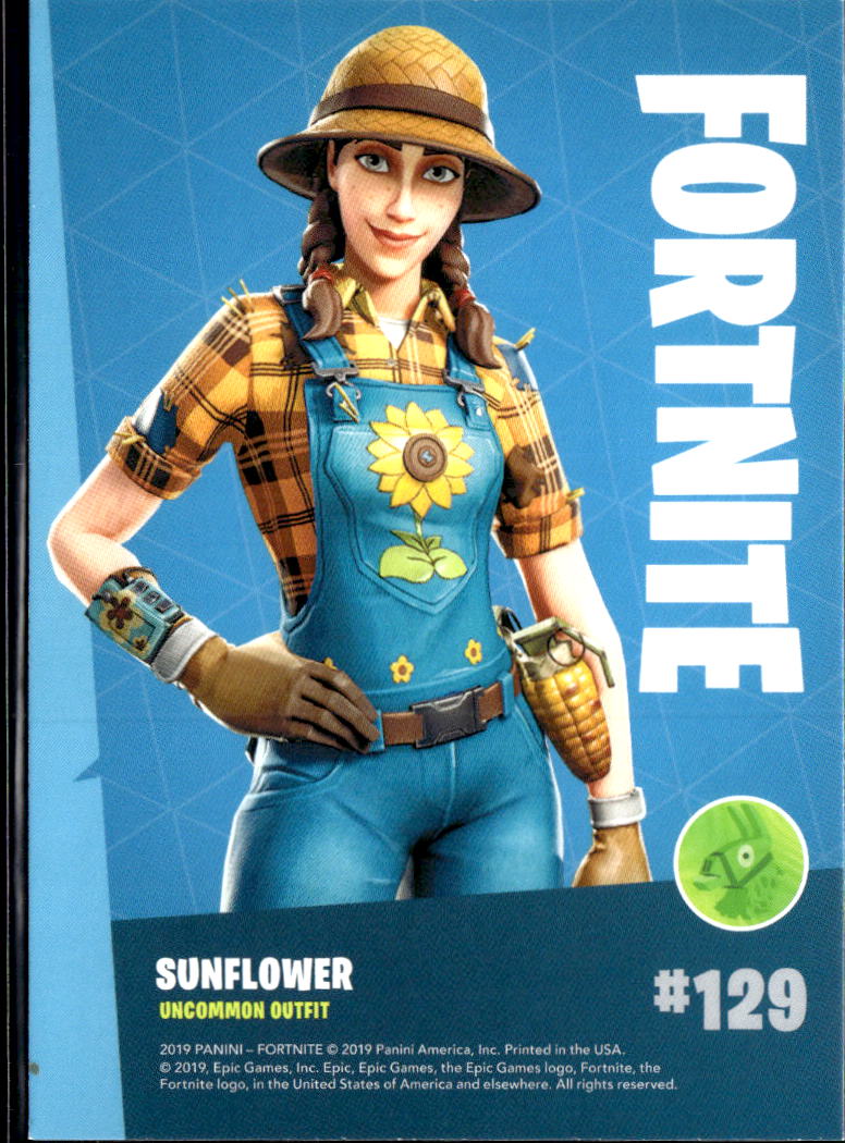 2019 Panini Fortnite Series 1 Uncommon Outfit #129 Sunflower