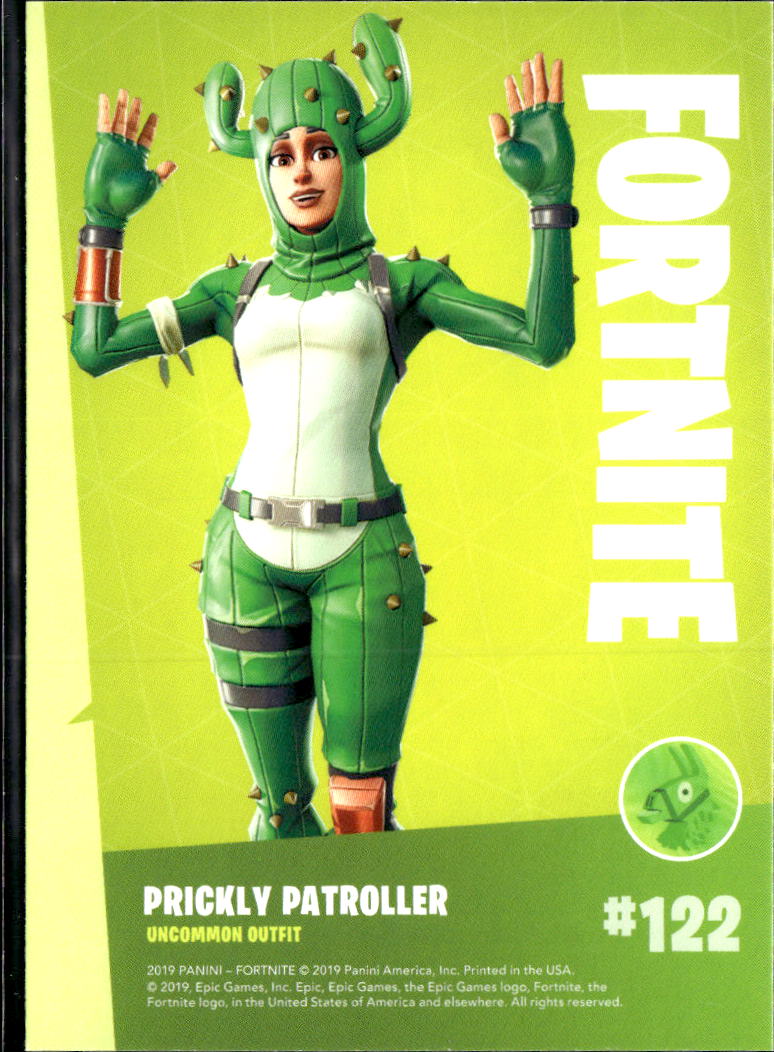 2019 Panini Fortnite #122 Prickly patroller uncommon outfit