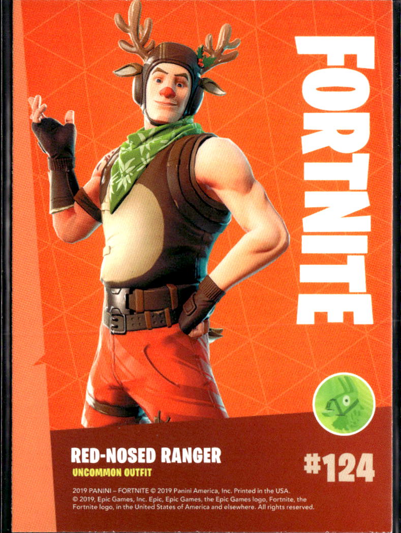 2019 Panini Fortnite #124 Red-nose ranger uncommon outfit