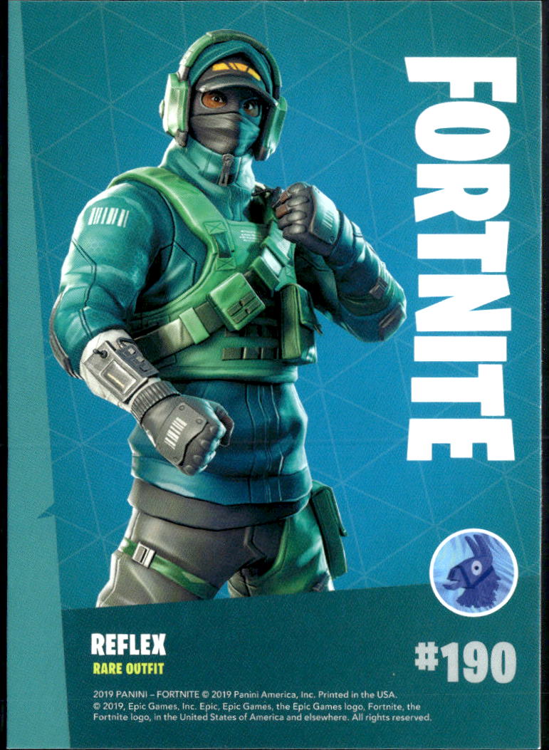 2019 Panini Fortnite #190 Reflex rare outfit