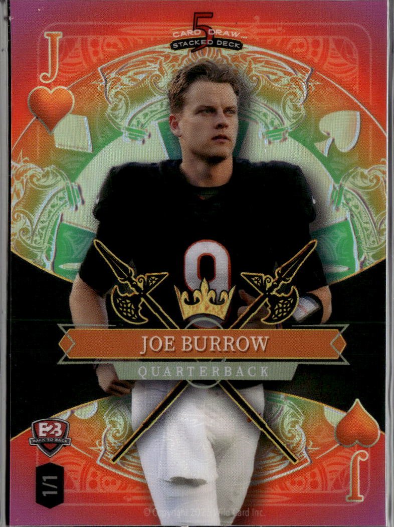 Joe Burrow / Sam Leavitt 2024 Wild Card Rookie RC LSU Tigers Begals 1/1