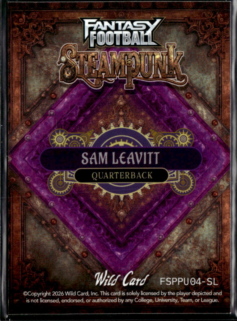 Sam Leavitt 2026 Wild Card Fantasy Rookie RC LSU Tigers 3/5