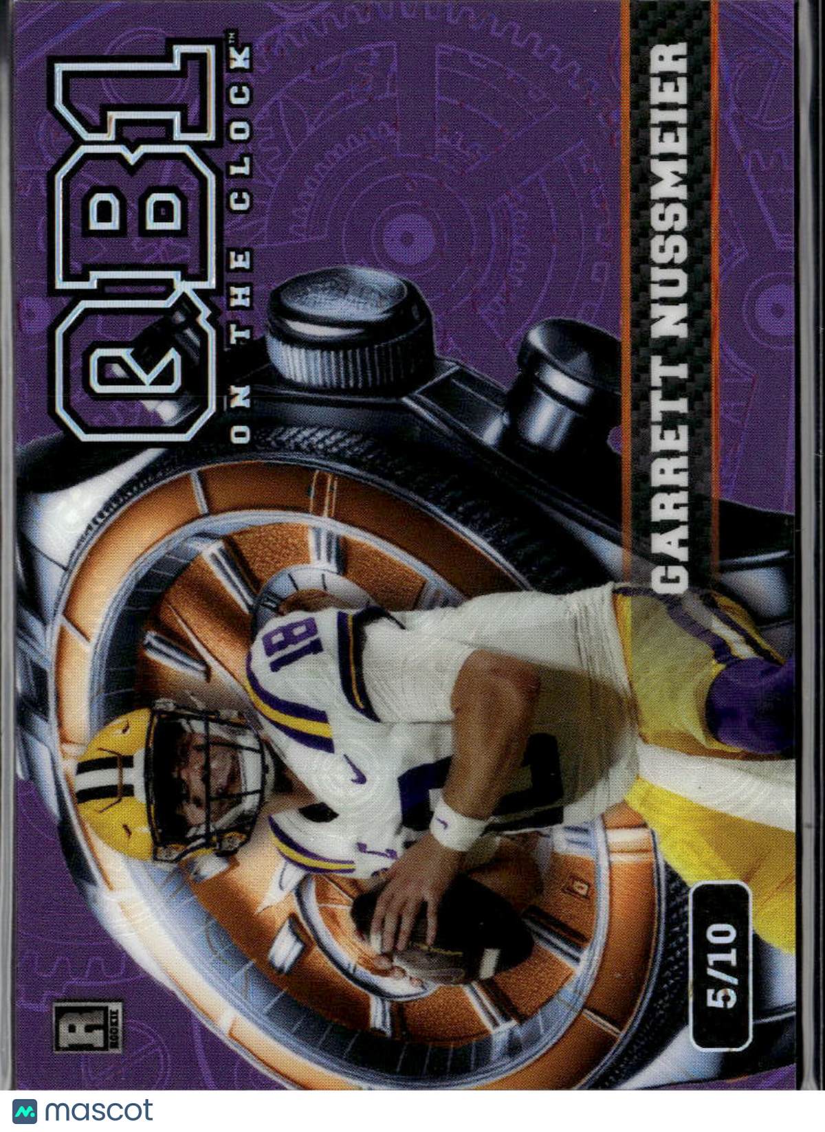 Garrett Nussmeier 2026 Wild Card Rookie RC Purple 5/10 LSU Tigers