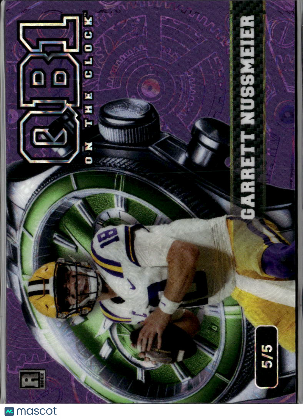 Garrett Nussmeier 2026 Wild Card Rookie RC Purple /5 LSU Tigers