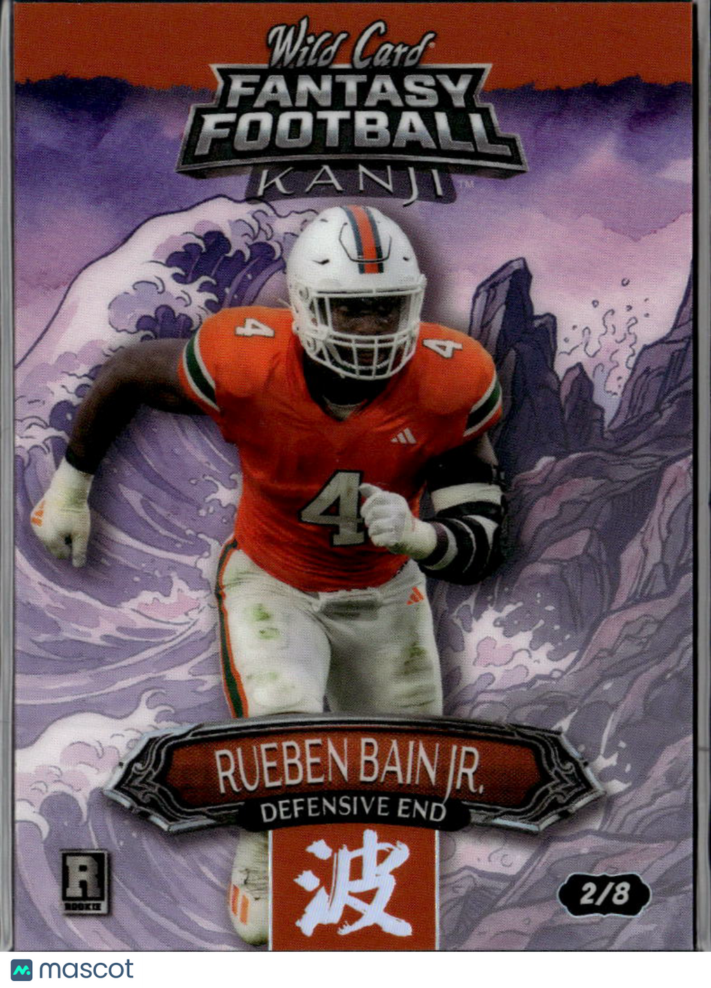 Rueben Bain Jr. 2026 Wild Card Rookie RC Kanji /8 Miami Hurricanes