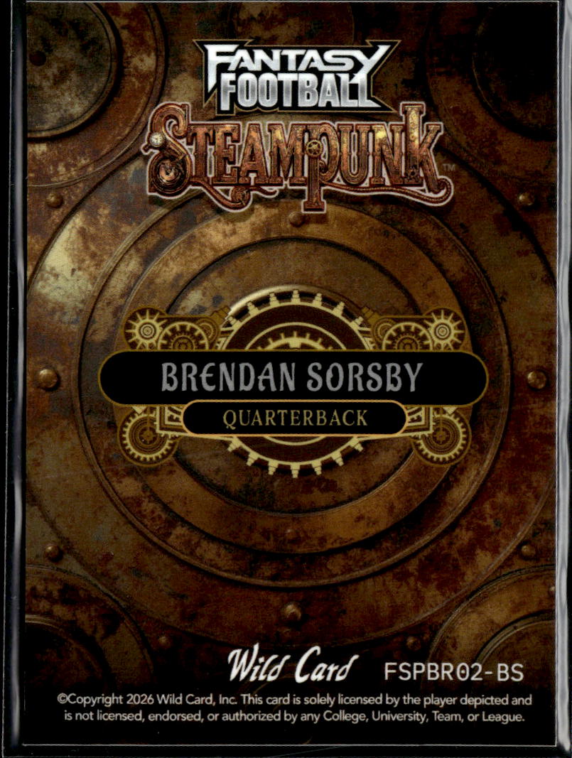 Brendan Sorsby 2026 Wild Card Rookie RC Steampunk Texas Tech /3