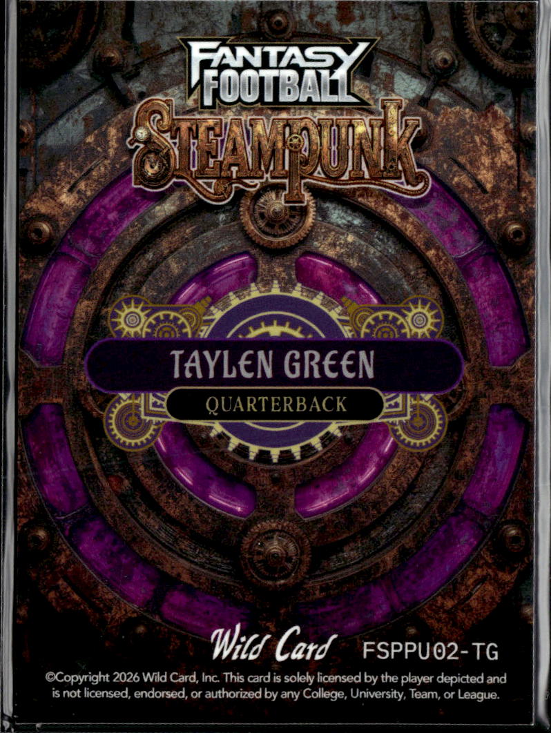 Taylen Green 2026 Wild Card Rookie RC Arkansas 3/5