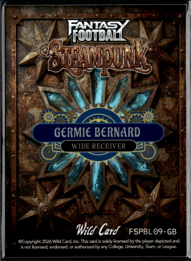 Germie Bernard 2026 Wild Card Rookie RC 3/4 Alabama Crimson Tide