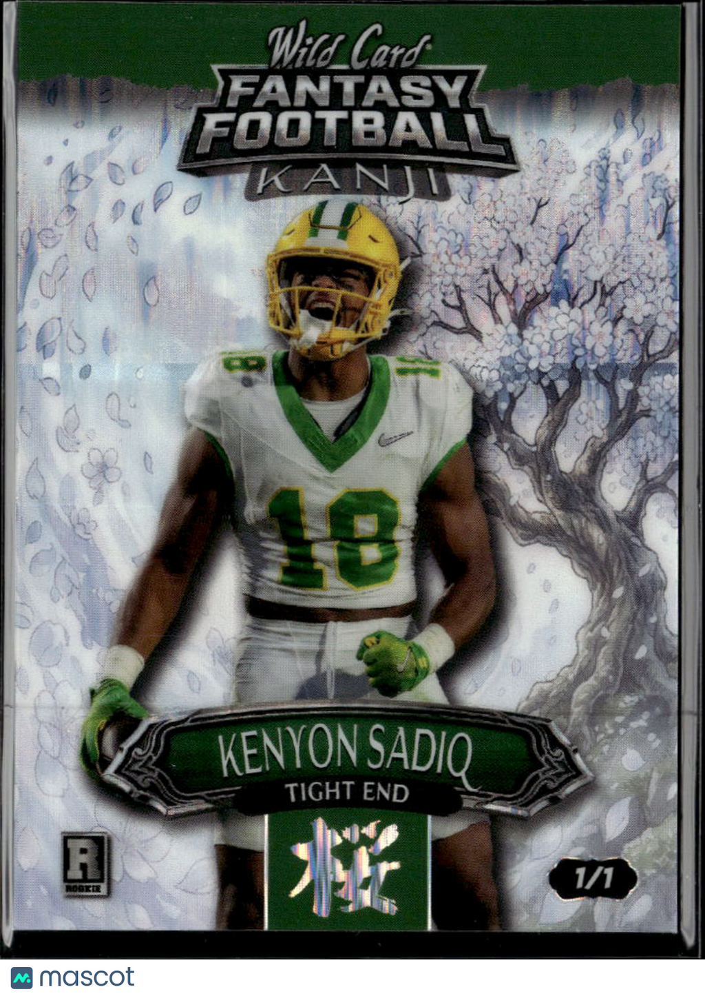 Kenyon Sadiq 2026 Wild Card Rookie RC 1/1 Oregon Ducks