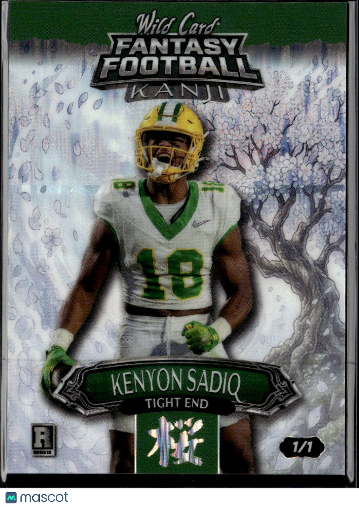 Kenyon Sadiq 2026 Wild Card Rookie RC 1/1 Oregon Ducks