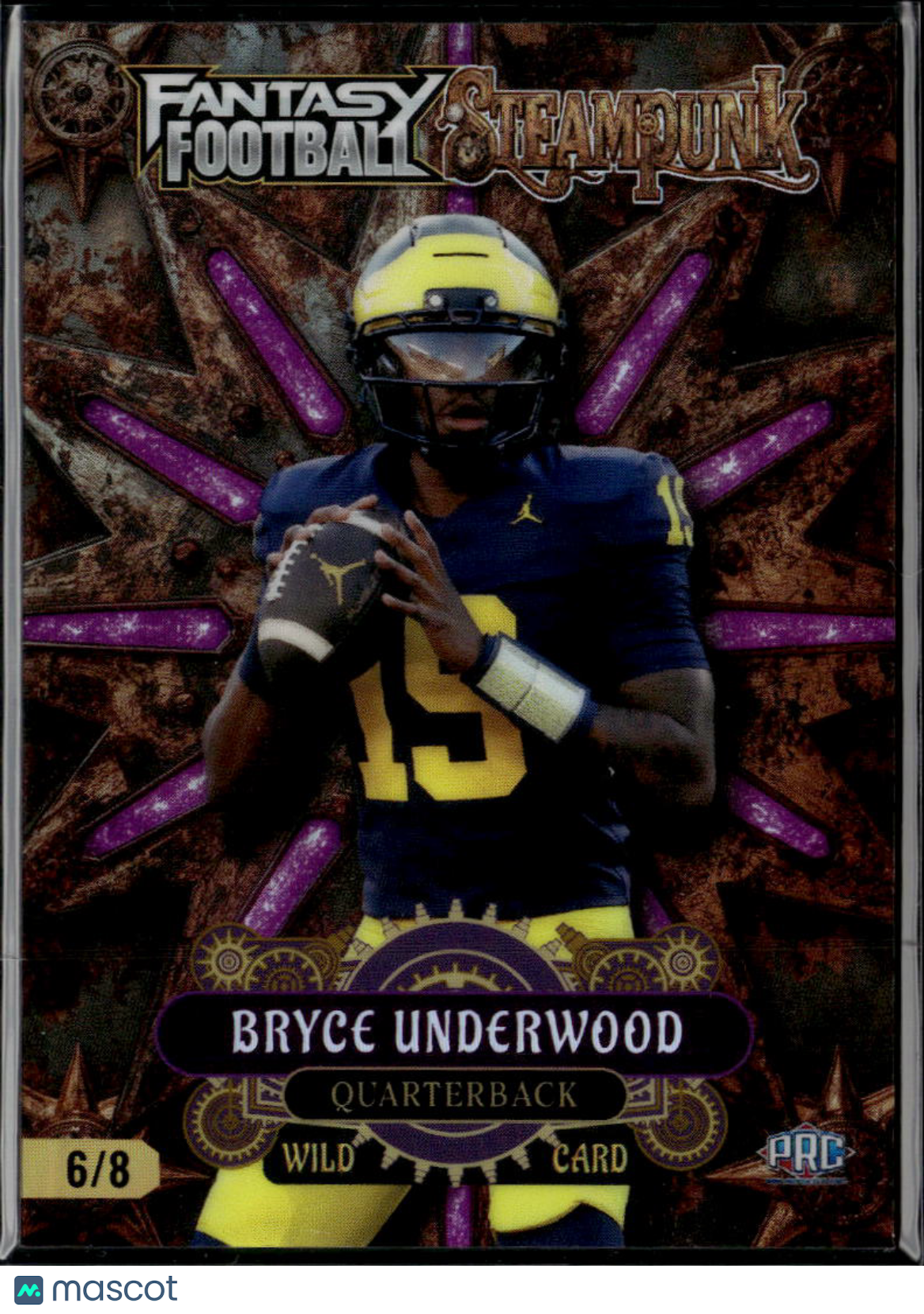 Bryce Underwood 2026 Wild Card Rookie RC Michigan Wolverines /8