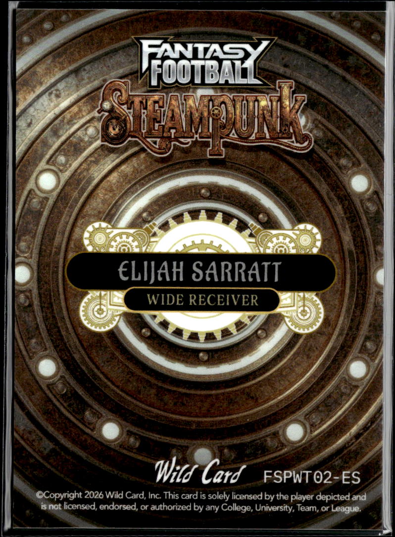 Elijah Sarratt 2026 Wild Card Rookie RC Indiana 2/2
