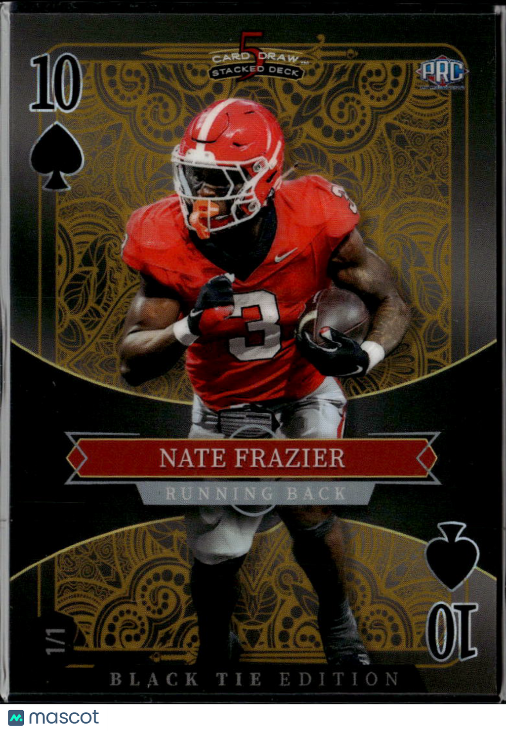 Nate Frazier 2026 Wild Card 5 Rookie RC 1/1 Georgia Bulldogs