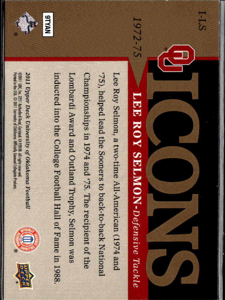 Lee Roy Selmon 2011 Upper Deck Icons Oklahoma Sooners