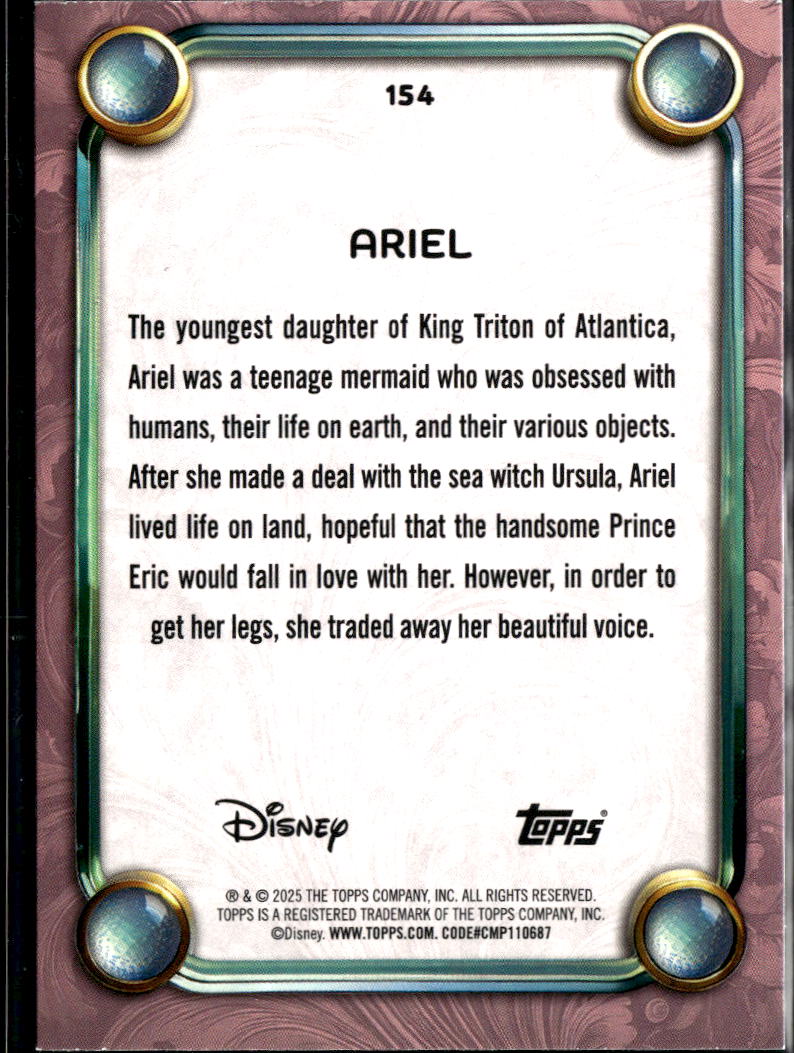 Ariel 2025 Topps Disney Wonder #154