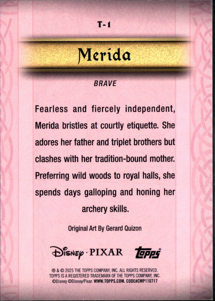Merida 2025 Topps Disney Pixar Tapestries #T-1