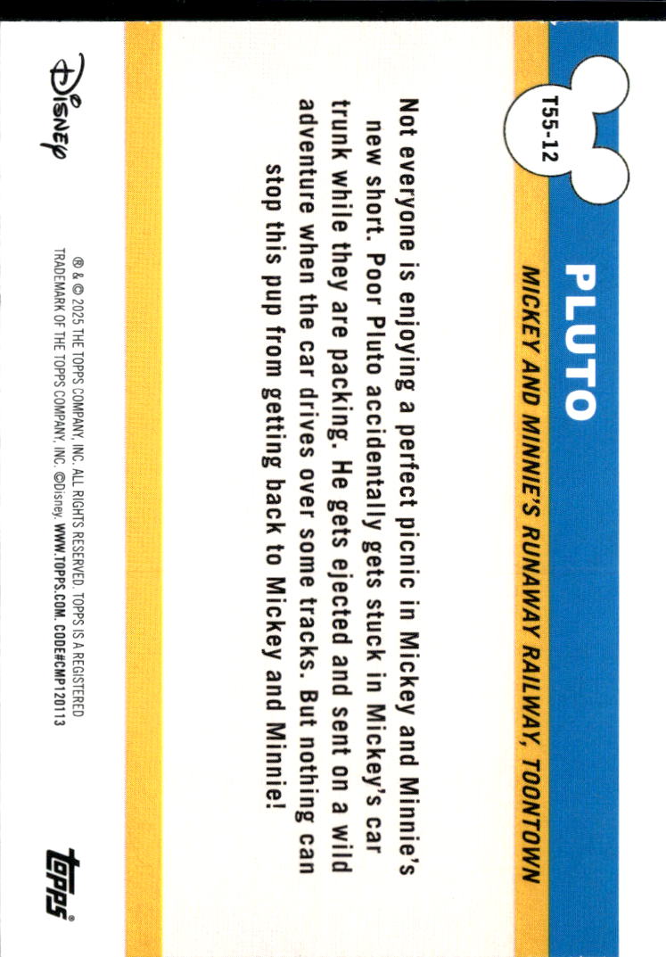 Pluto 2025 Topps Disneyland 70th #T55-12