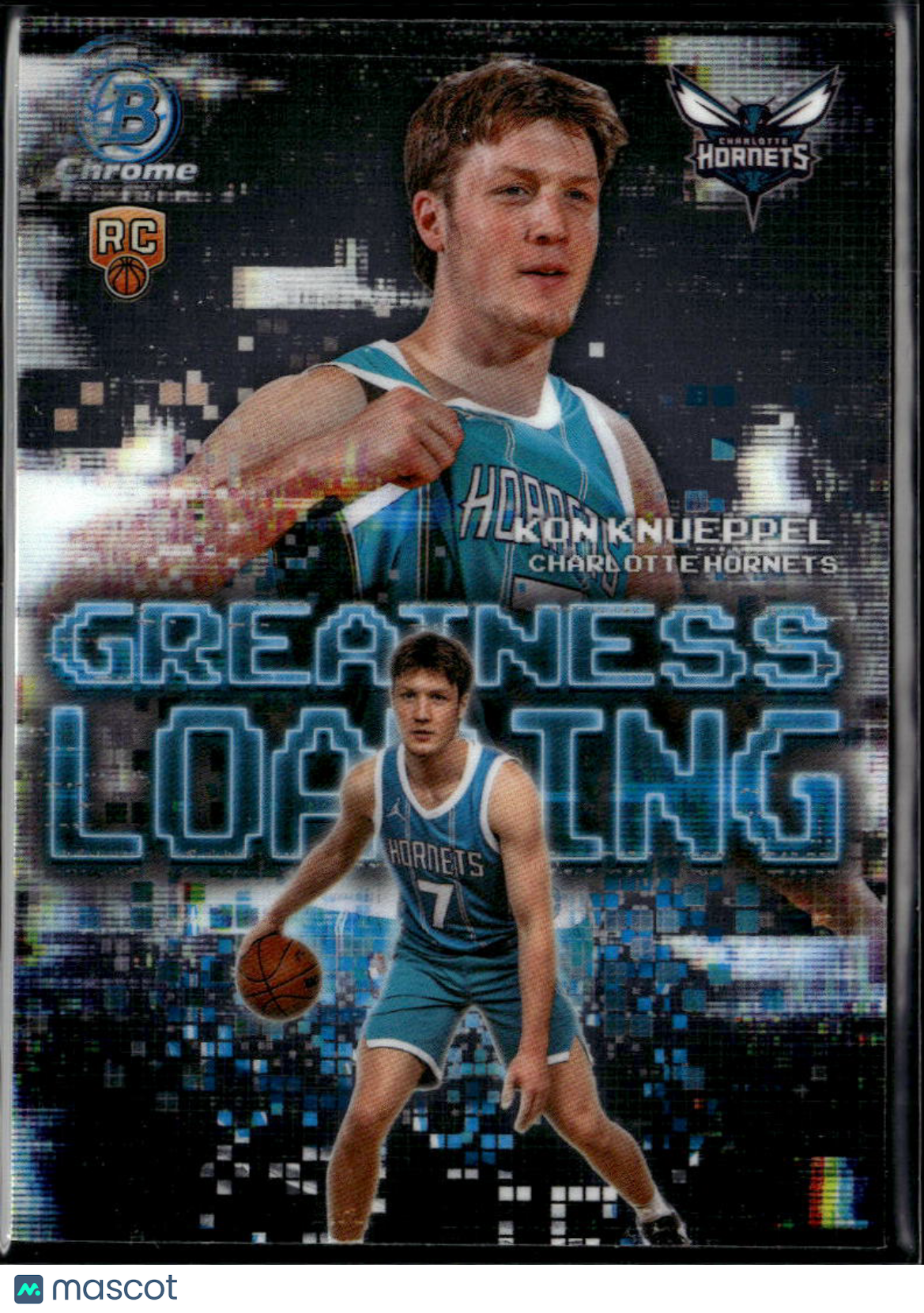Kon Knueppel 2025 Bowman Chrome Greatness Loading RC Charlotte Hornets