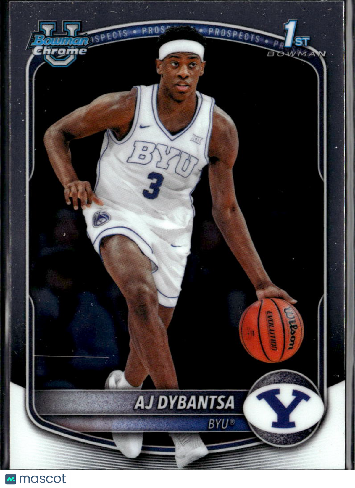 AJ Dybantsa 2025 Bowman Chrome University 1st Rookie RC BYU Cougars