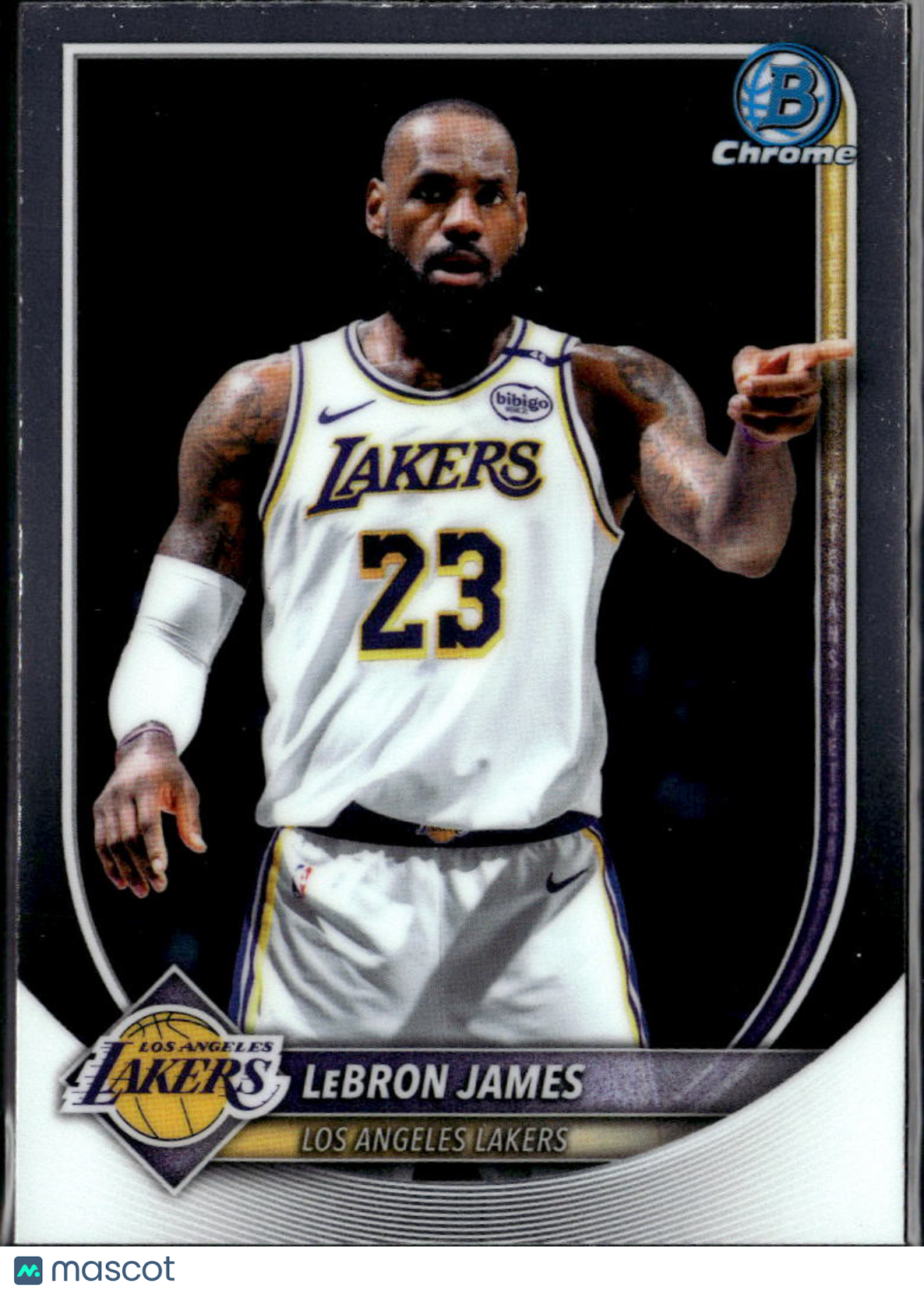 LeBron James 2025 Bowman Chrome Card Los Angeles Lakers