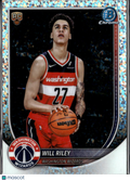 Will Riley 2025 Bowman Chrome Mini Diamond Rookie RC Washington Wizards