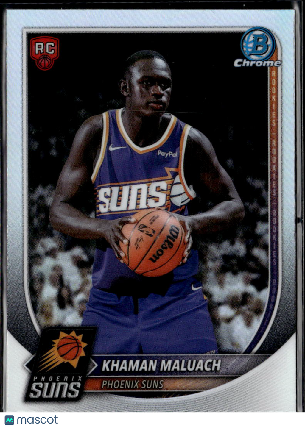 Khaman Maluach 2025 Bowman Chrome Red Rookie RC Phoenix Suns