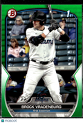 Brock Vradenburg 2023 Bowman Draft 1st Green /99 Miami Marlins