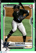 Jesus Sanchez 2021 Bowman Chrome RC Green Rookie 270/399 Miami Marlins