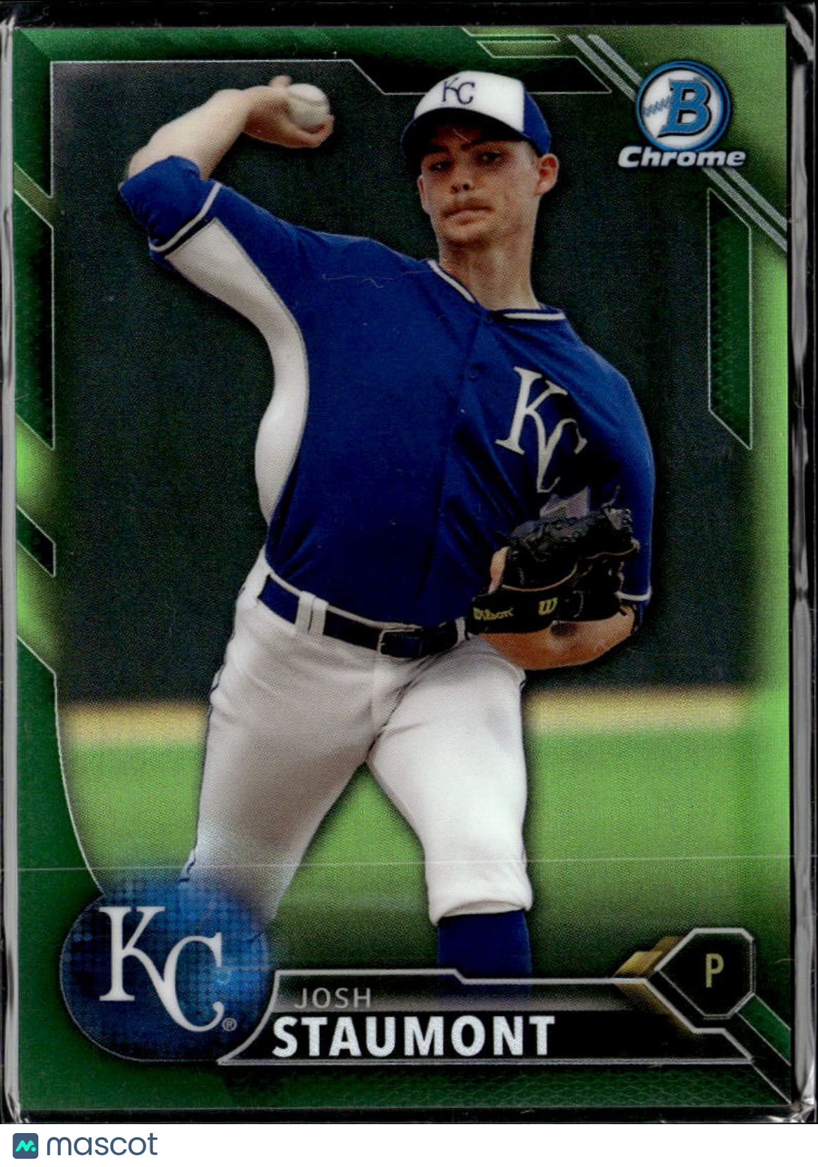 Josh Staumont 2016 Bowman Chrome Green Refractor /99 Kansas City Royals