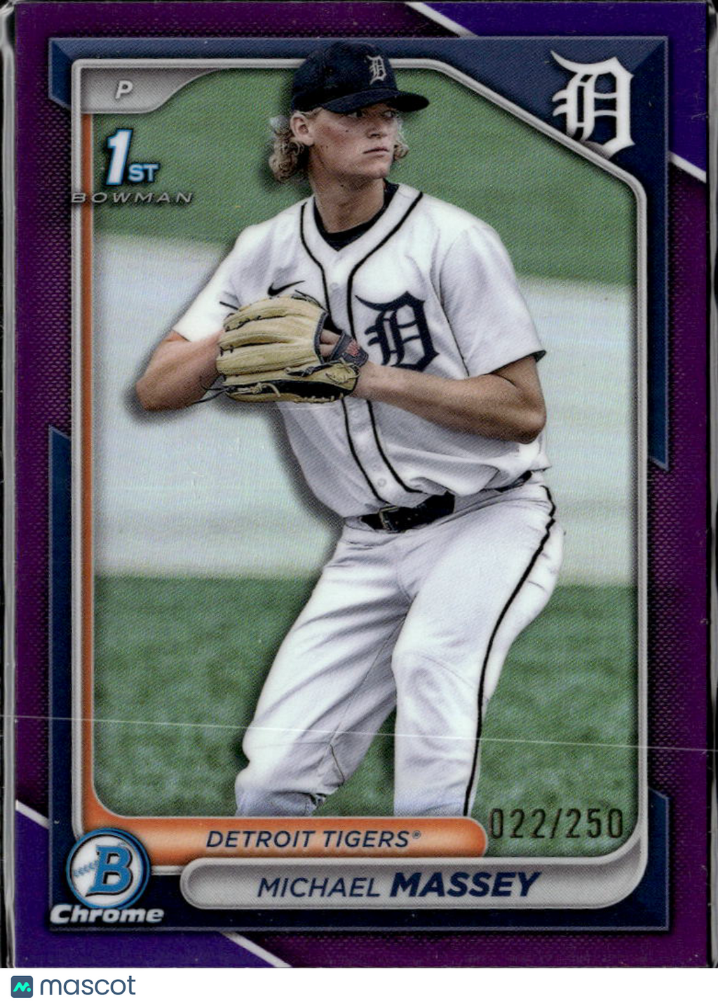 Michael Massey 2024 Bowman Chrome 1st Purple 22/250 Detroit Tigers