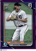 Michael Massey 2024 Bowman Chrome 1st Purple 22/250 Detroit Tigers