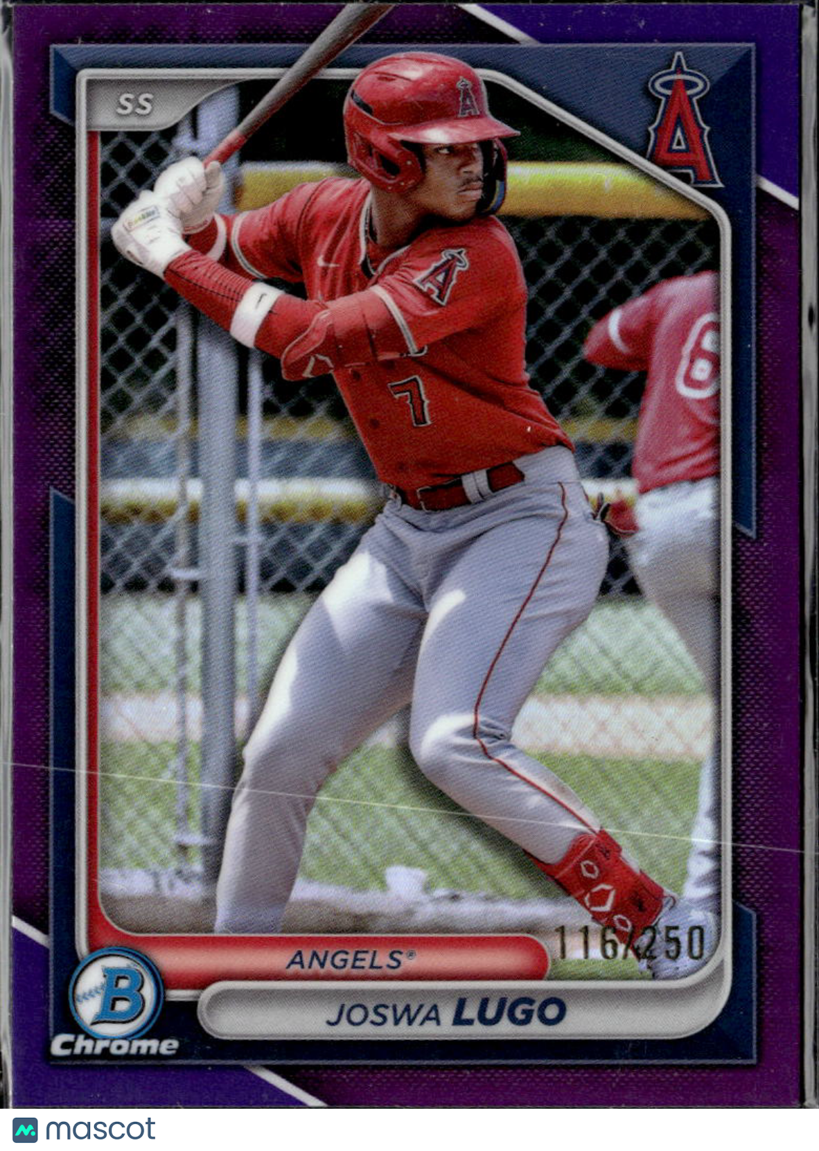 Joswa Lugo 2024 Bowman Chrome Purple Refractor /250 Los Angeles Angels