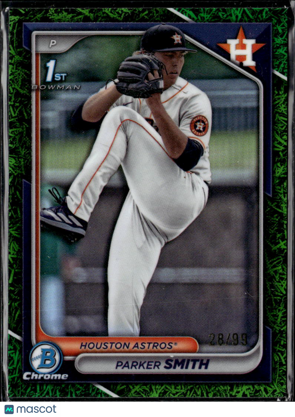 Parker Smith 2024 Bowman Chrome 1st Green Grass /99 Houston Astros