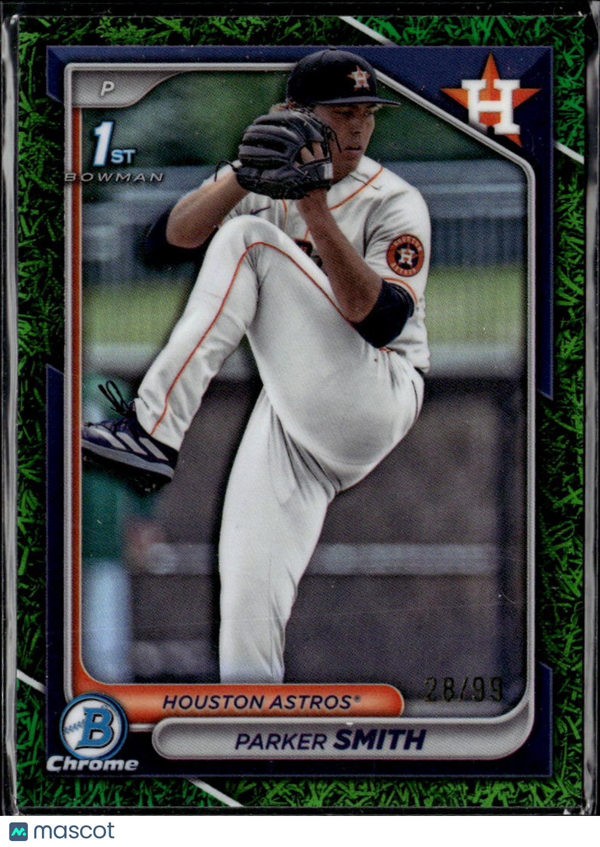 Parker Smith 2024 Bowman Chrome 1st Green Grass /99 Houston Astros