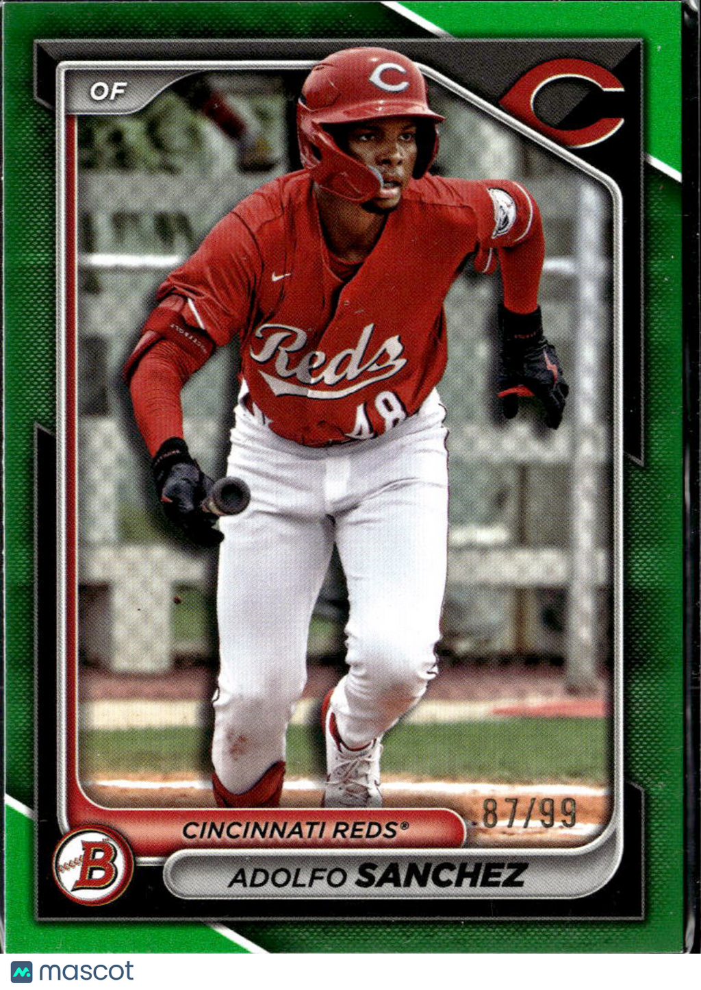 Adolfo Sanchez 2024 Bowman Green 87/99 Cincinnati Reds