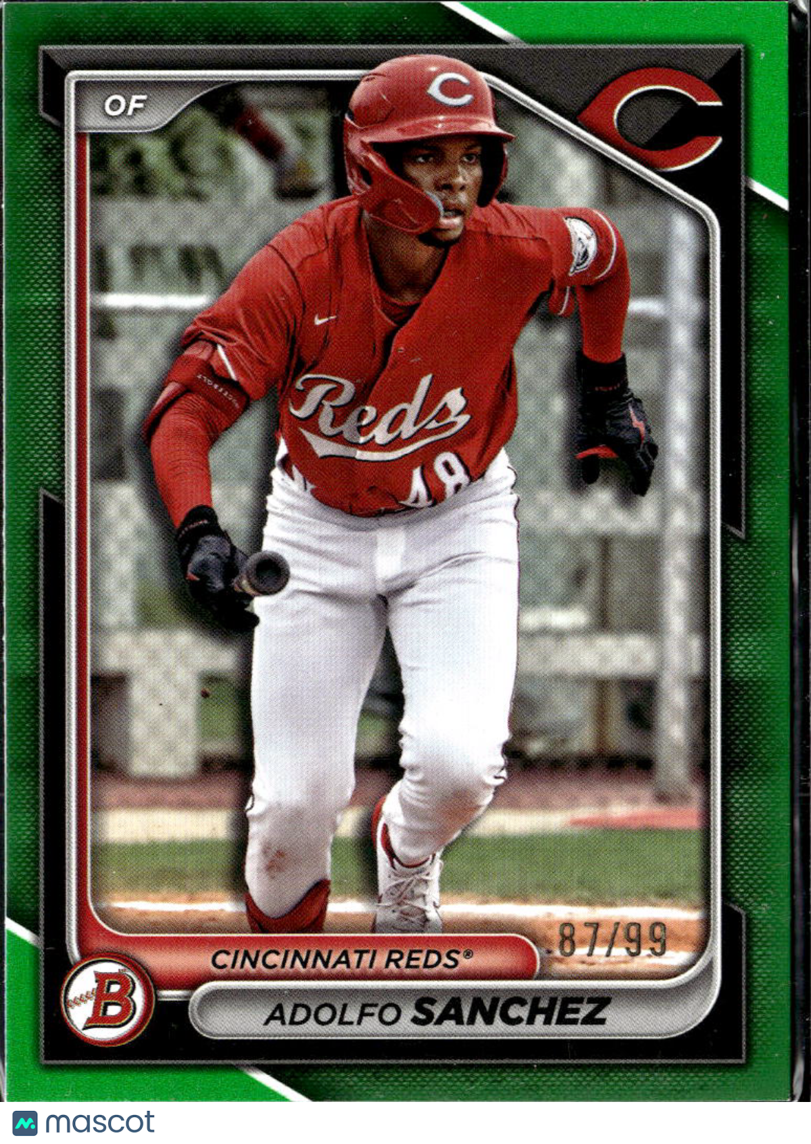 Adolfo Sanchez 2024 Bowman Green 87/99 Cincinnati Reds