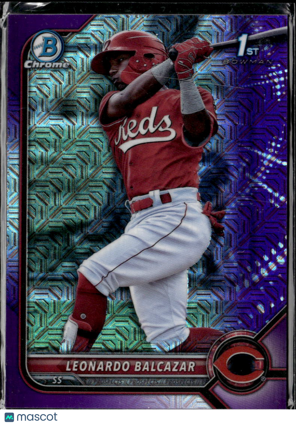 Leonardo Balcazar 2022 Bowman Chrome Purple Mojo Refractor /250 Cincinnati Reds
