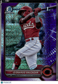 Leonardo Balcazar 2022 Bowman Chrome Purple Mojo Refractor /250 Cincinnati Reds