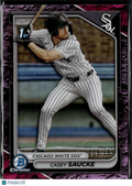 Casey Saucke 2024 Bowman Chrome 1st Fuchsia Lunar Glow /199 Chicago White Sox