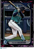 Felnin Celesten 2024 Bowman Chrome Fuchsia Refractor /199 Seattle Mariners
