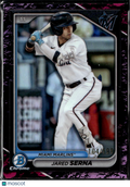 Jared Serna 2024 Bowman Chrome Fuchsia Refractor /199 Miami Marlins