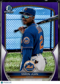 Simon Juan 2023 Bowman Chrome Purple Refractor /250 New York Mets